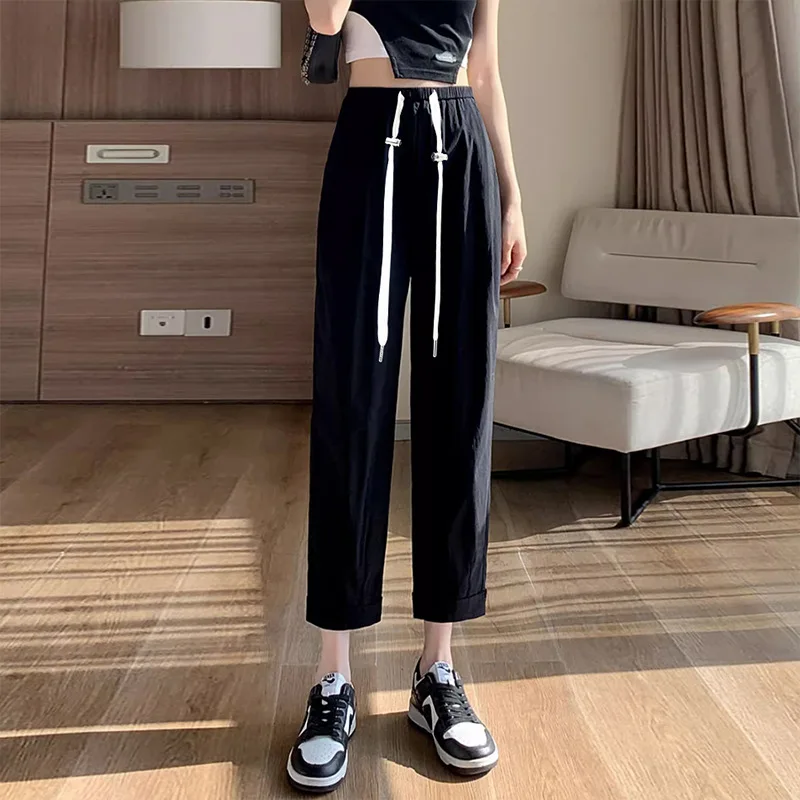 Pantalones premamá de algodón negro – Cómodos y frescos para verano - imagen 2
