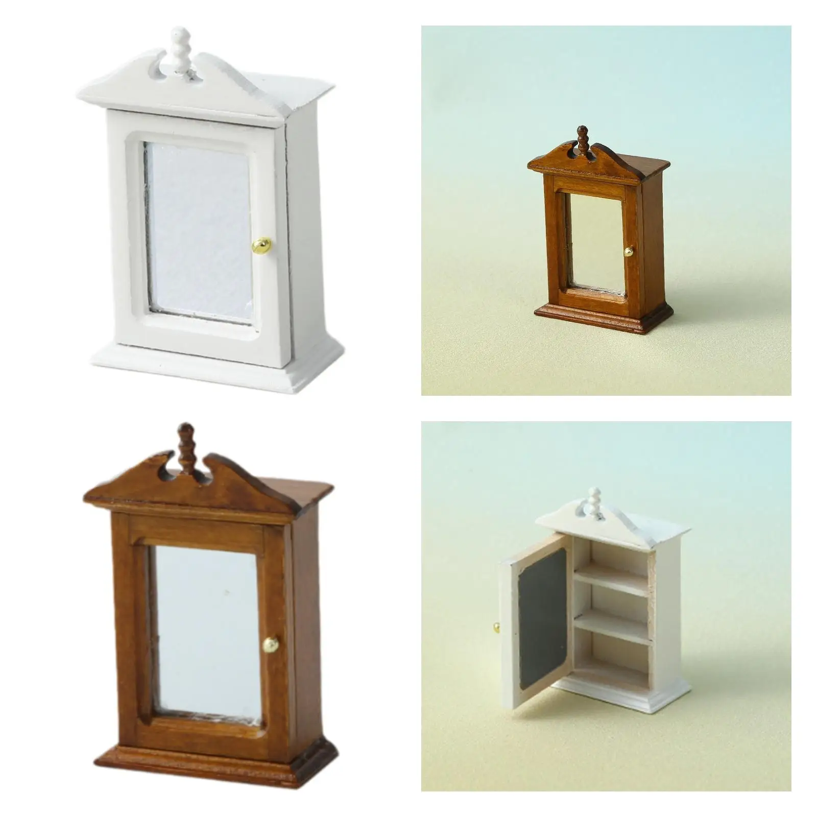1/12 Dollhouse Cabinet Simulation Accessories Toy for Home Bedroom Bathroom