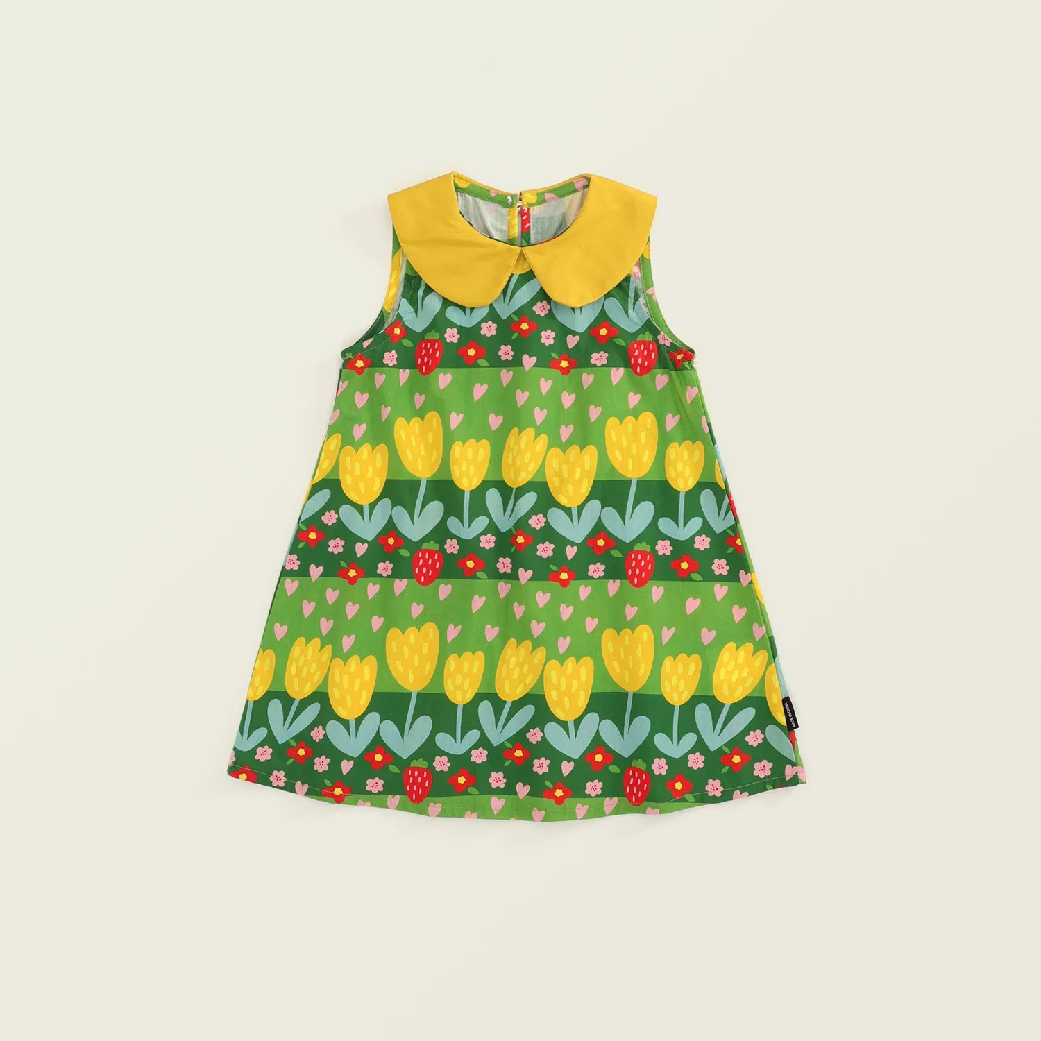 Vestido princesa sin mangas para niña – Estampado floral de verano - imagen 2