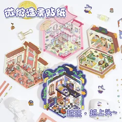Pegatinas 3D casa de animales – Escena miniatura apilable infantil