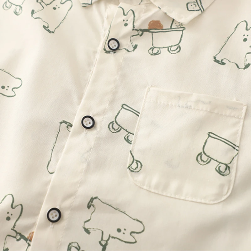 Conjunto verano algodón orgánico para bebé con camiseta y shorts - imagen 3