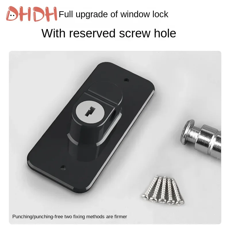 Bloqueo de seguridad para niños, bloqueo de ventana, rotación de 180 grados, Cable de acero inoxidable, tornillos de fijación, accesorios de seguridad, protección - imagen 4