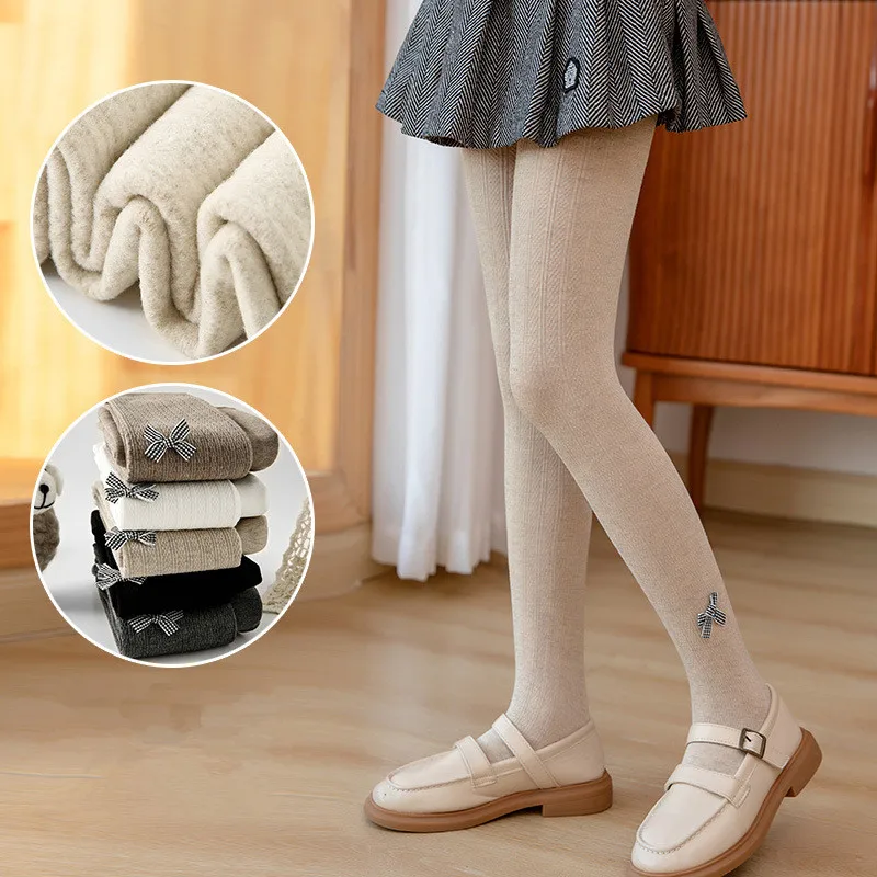 Pantimedias de terciopelo para niñas pequeñas de invierno, mallas gruesas para niños, pantalones ajustados para bebés, ropa de invierno - imagen 2