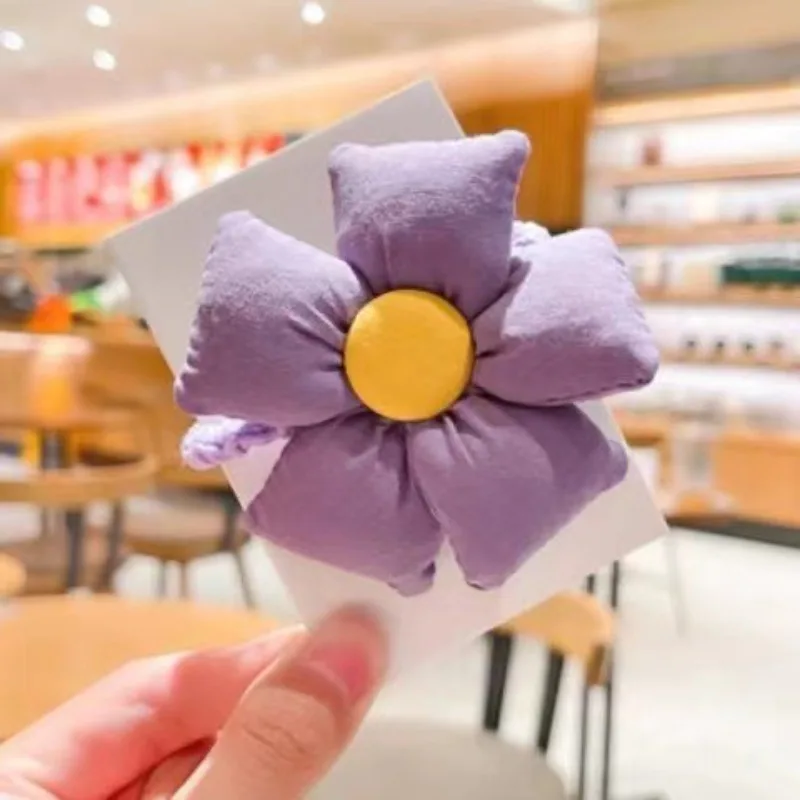 Lazos elásticos de girasol para niña – Suave y resistente - imagen 3