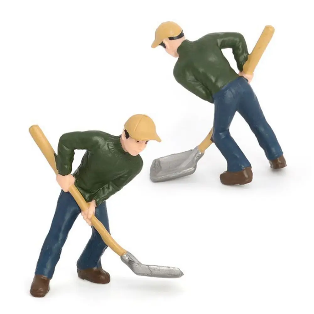 Figura de juguete de simulación, modelo de escena de personaje hecho a mano de PVC, decoración de mesa de arena, granja, Rancho, Pastor, criador, Agrícola - imagen 4