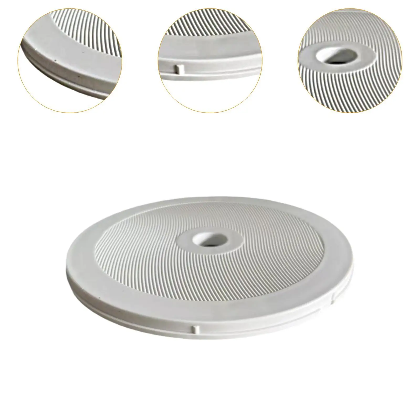 8927 Cubierta de tapa de cubierta de skimmer Resistente Fácil instalación Accesorio de tapa de válvula de skimmer de repuesto blanco redondo para 8939 8940 8927 - imagen 5