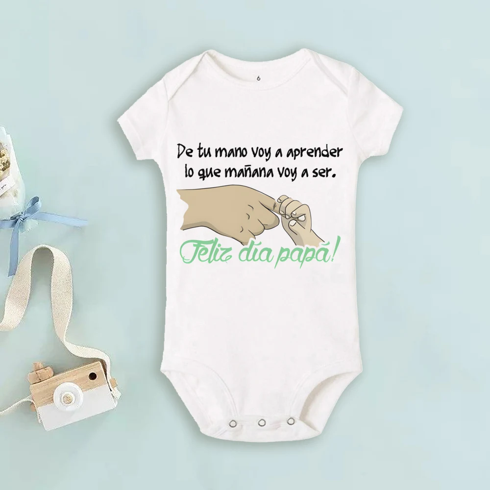Body para bebé del Día del Padre, se convierte en la misma persona que mi papá, pelele infantil estampado, ropa para niños y niñas, monos para el Día del Padre, regalos - imagen 3