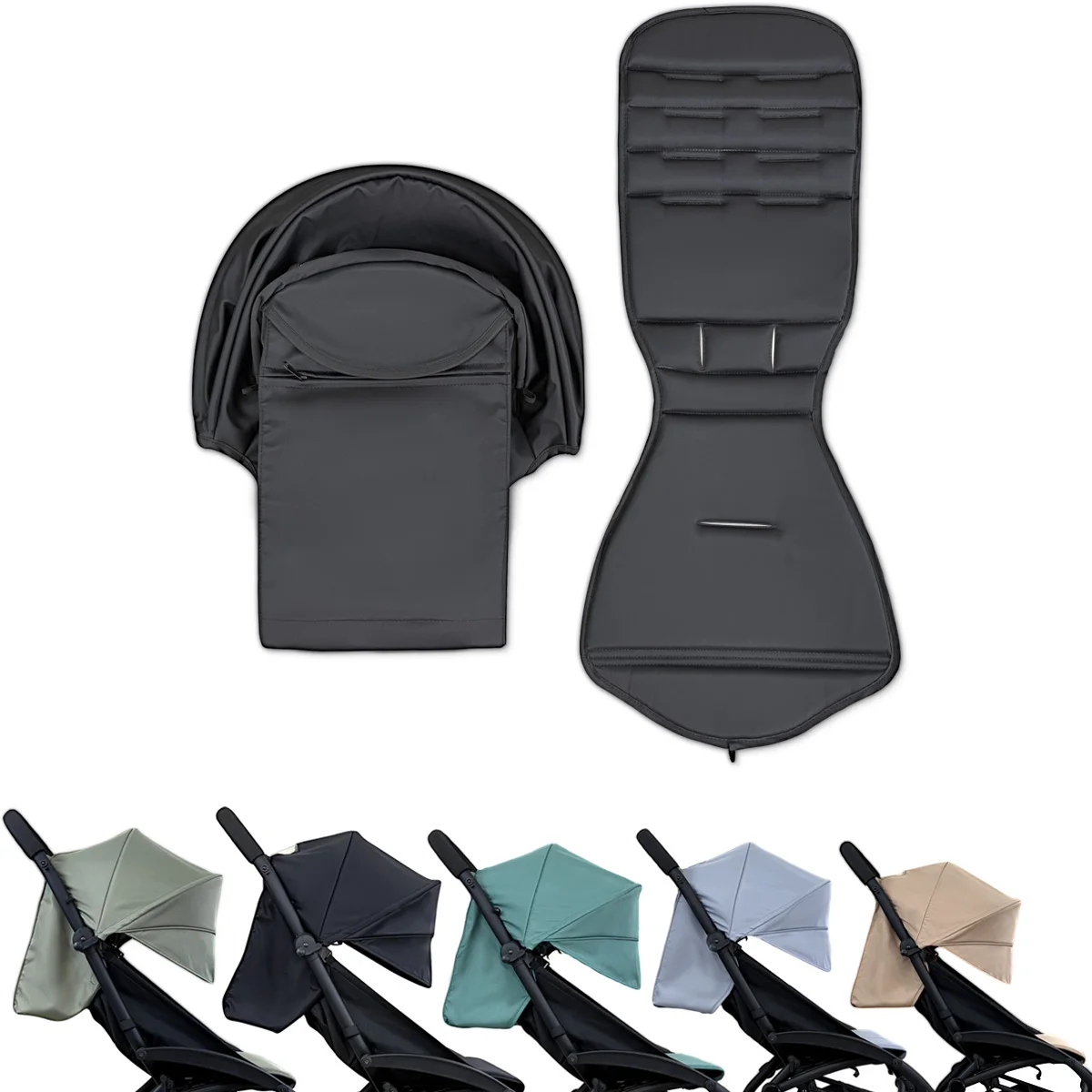 Cojín para capota Babyzen YOYO2 – Almohadilla acolchada cochecito - imagen 4