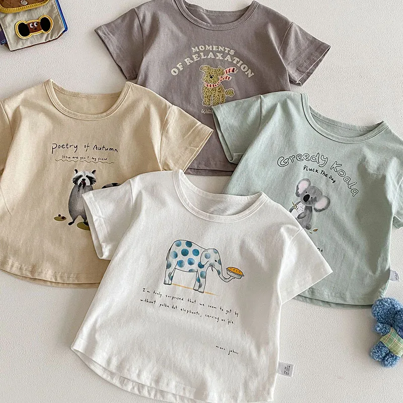 MILANCEL Camiseta verano para niños con dibujos de animales - imagen 5