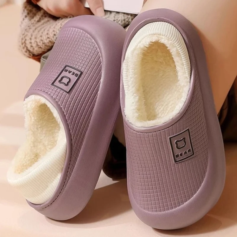 Zapatillas bebé impermeables de algodón con forro felpa antideslizante - imagen 2