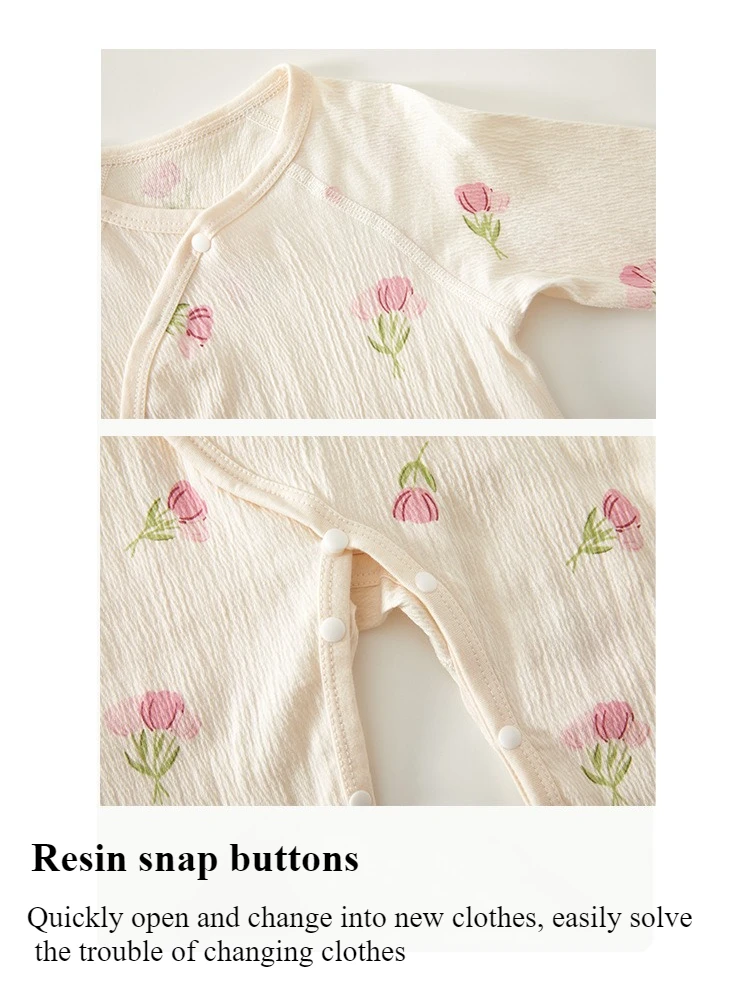 Somenie, mono para niña recién nacida, ropa para las cuatro estaciones, mono de manga larga con estampado de flores, regalos para niñas, ducha - imagen 4