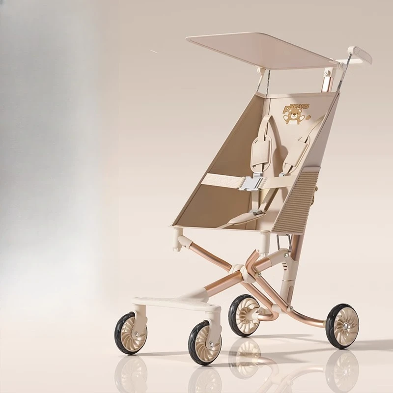 Cochecito súper liviano de 3,9 kg: vagón plegable con sombrilla con asiento extra ancho y pliegue en un solo paso para mamás en adelante ‌ - imagen 2