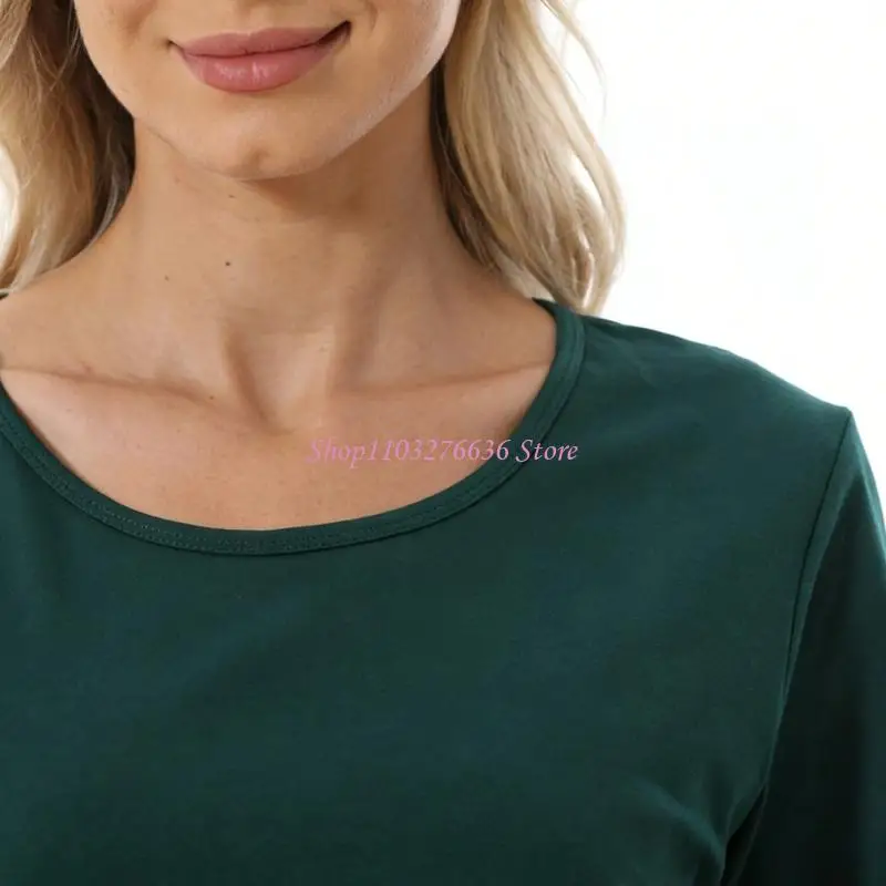 Camiseta de lactancia de algodón cómoda y segura discreta maternidad - imagen 2
