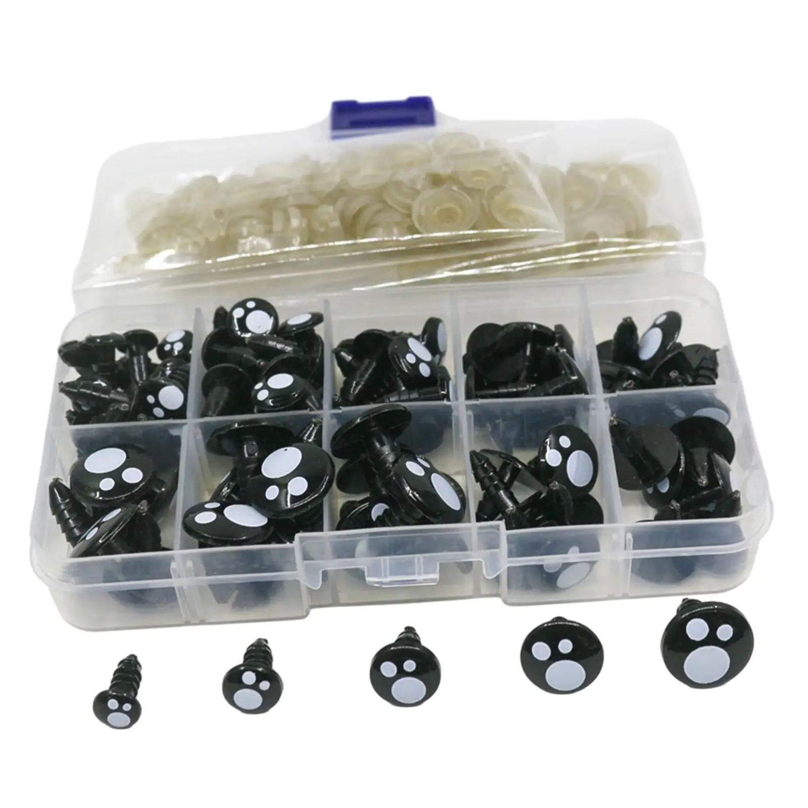 100x Doll Eyes Craft Making Jewelry Findings Sewing Crafting Screw on Backs for Plush Animals Doll Toys Puppets Decorations Arts