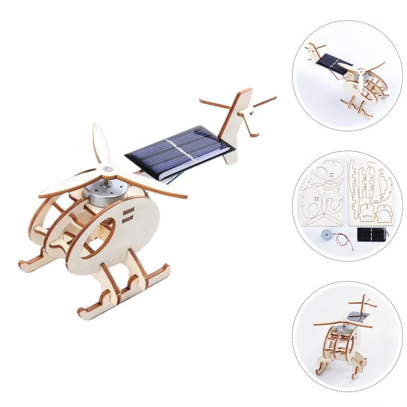 Avión Solar creativo, helicóptero, modelos DIY y juguete de construcción, modelo de ciencia y educación, juguete para niños, juguete de regalo
