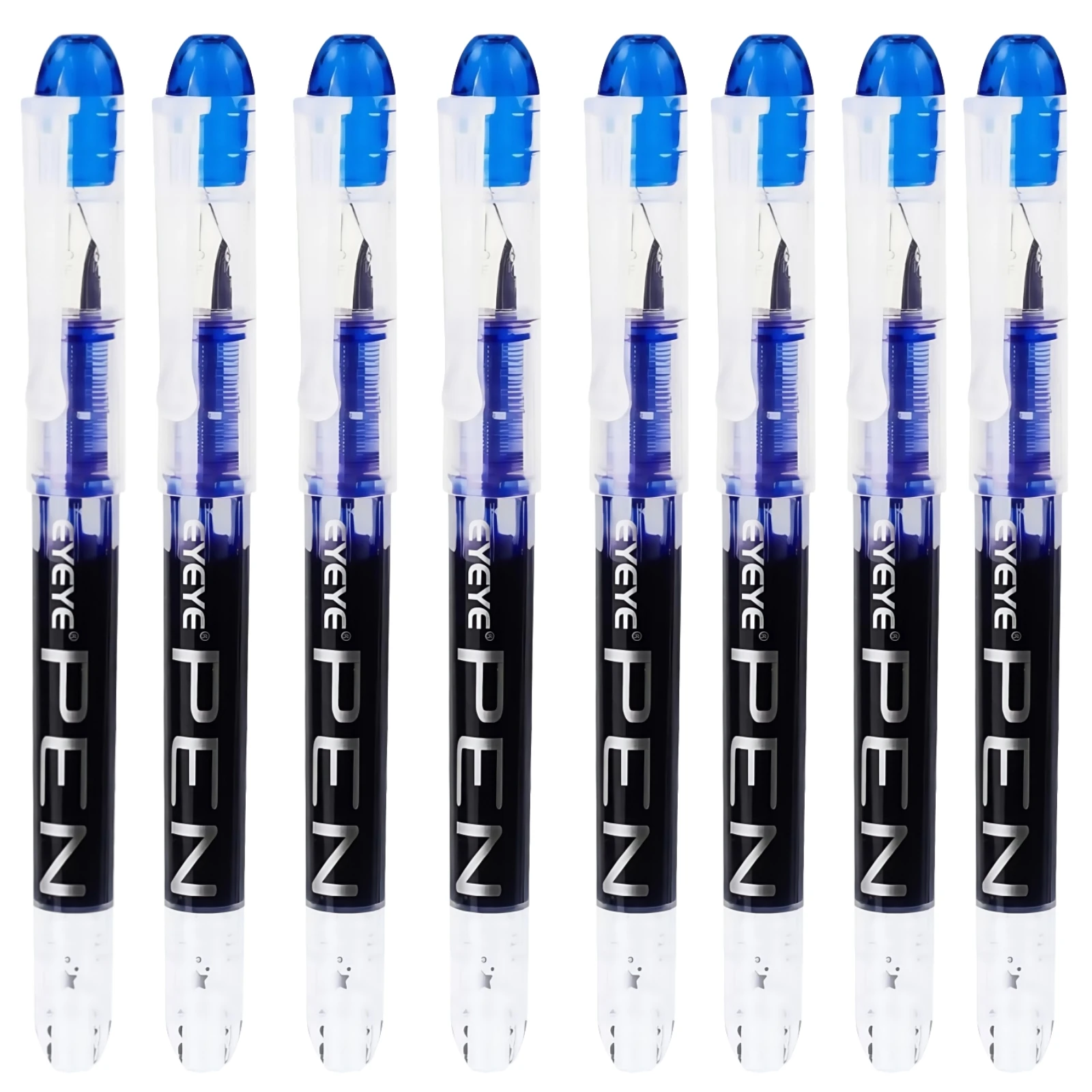 T 8Pcs Blue Ink