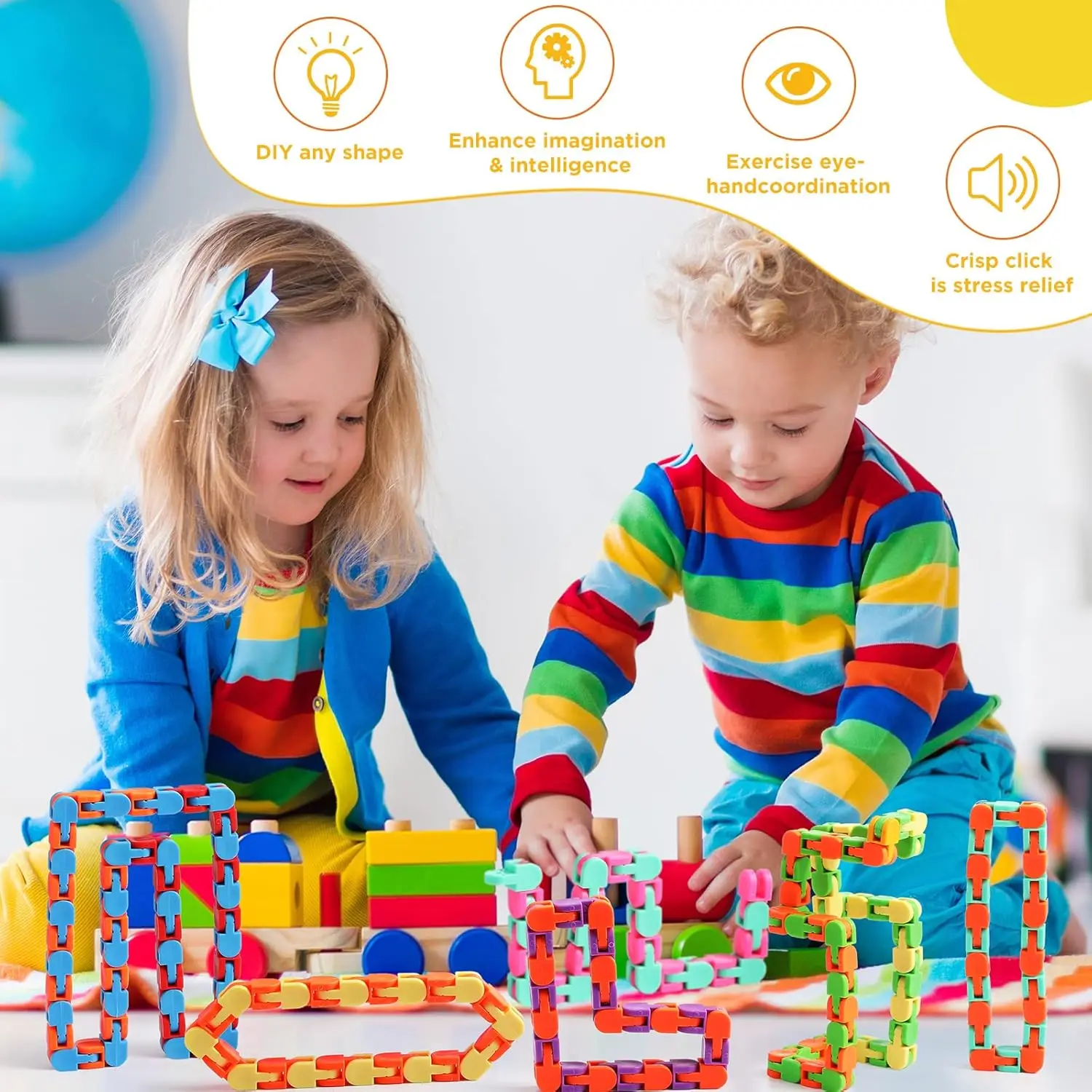 Serpiente sensorial infantil – Juguete educativo antiestrés - imagen 2