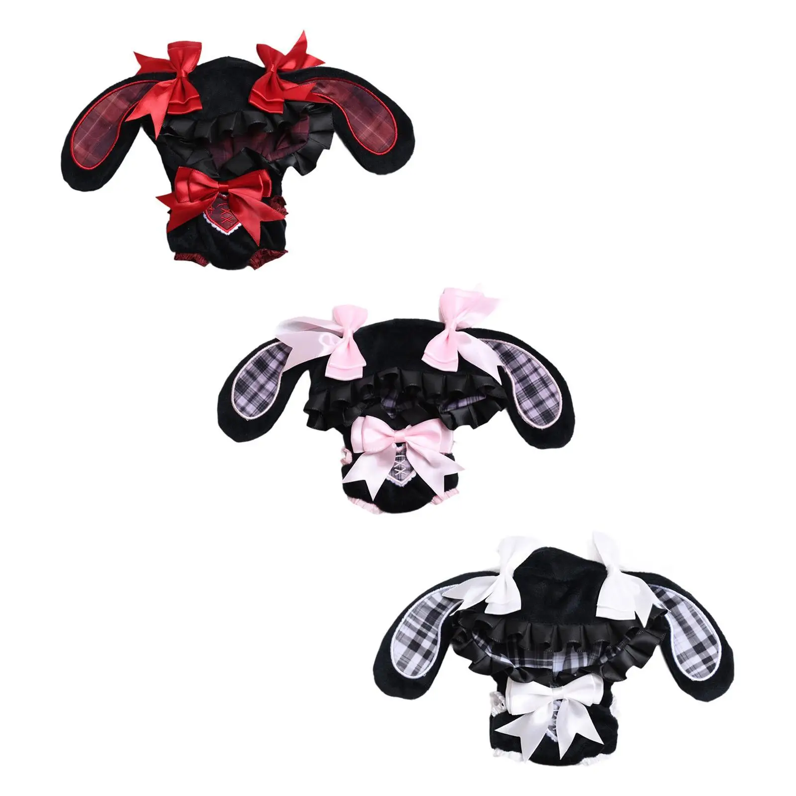 15cm 17cm Plush Doll Clothes Cartoon Doll Hooded Bodysuit DIY Stylish Comfortable Doll Costumes for Little Girls Holiday Gift