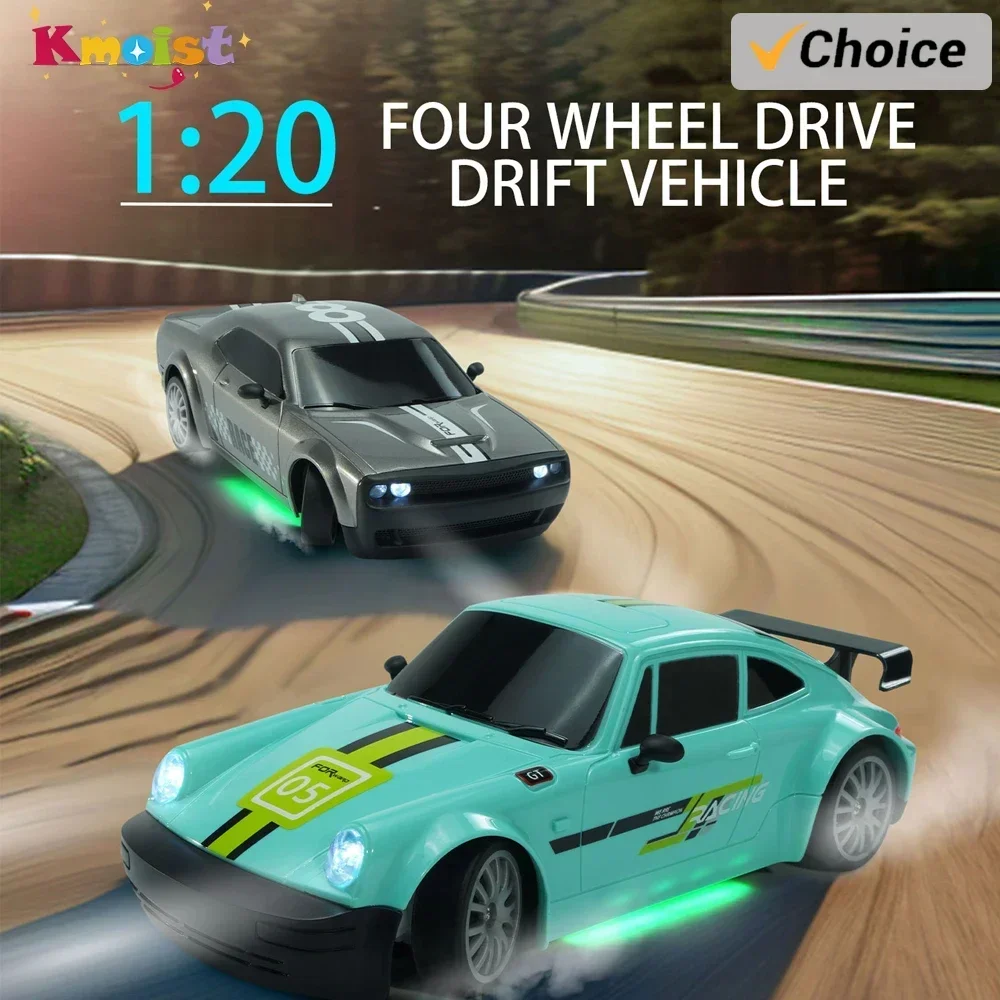 Coche todoterreno de alta velocidad con Control remoto 4WD, vehículo todoterreno con luz LED, juguetes de carreras eléctricos para niños, regalos, 1/20 - imagen 2