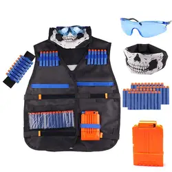Nerf kit táctico para niños – chaleco, pistolas, dardos y protección