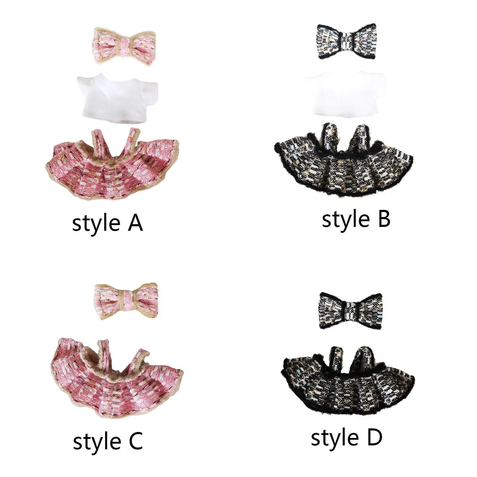 Mini conjunto de ropa para muñeca de 15cm y 17cm, accesorios para trajes de ropa, - imagen 3