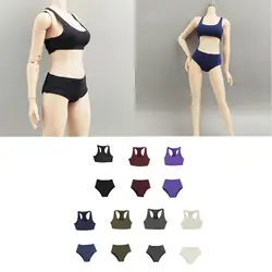 Ropa femenina a escala 1/6, colección de accesorios de vestir en miniatura 1:6, chaleco deportivo y pantalones cortos, Bikini informal, ropa de figura de acción