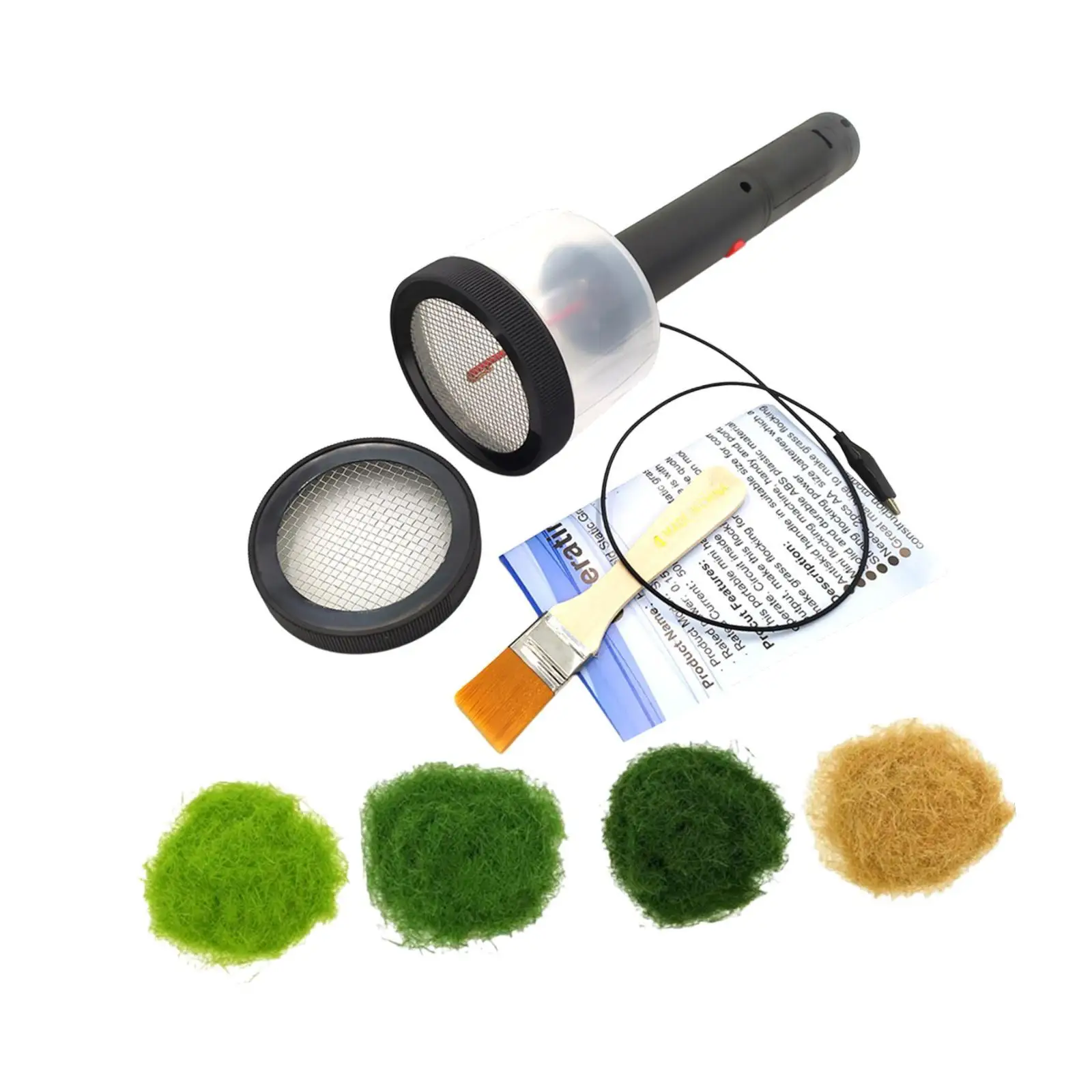 Static Grass Applicator Kits Portable Craft Tool Planting Grass Machine Railway Flocking Kits DIY Electrostatic Flocking Machine
