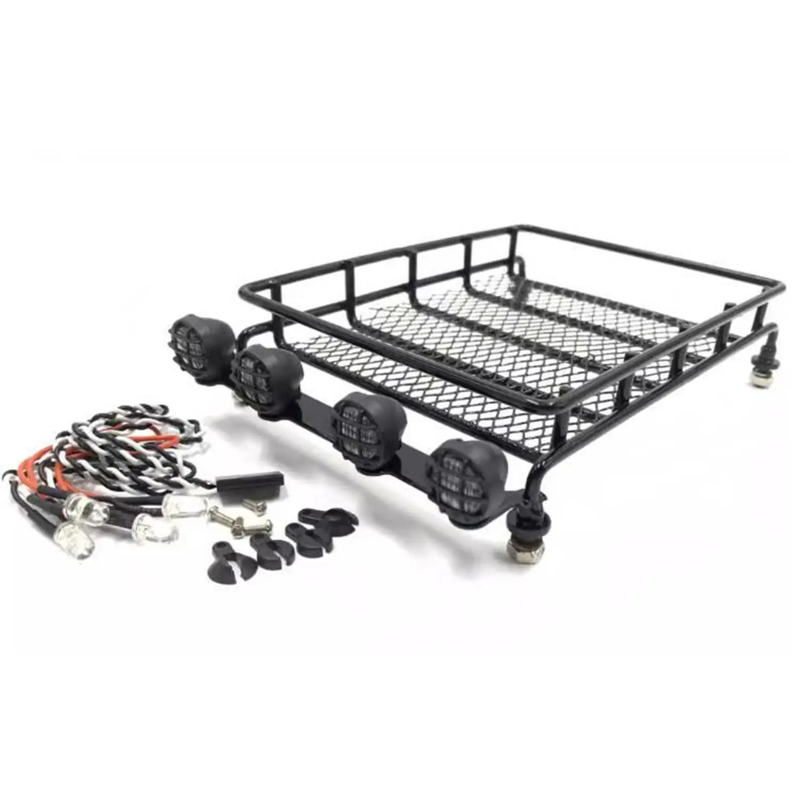 1/10 RC Car Roof Rack Lightweight Easy to Install Professional DIY Upgrades Luggage Carrier for SCX10 CR01 cc01 Part Accessory