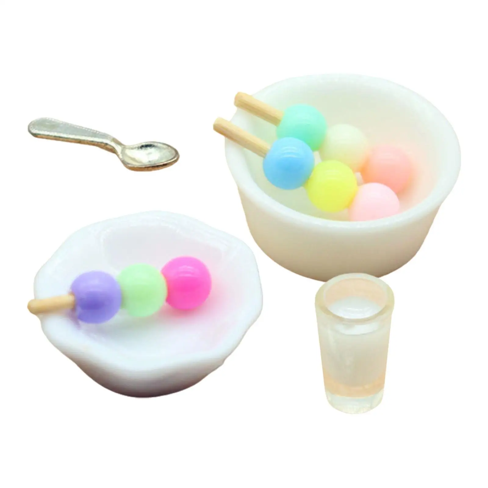 Mini Skewer Balls Party Toys Kitchen Furniture Accessory Dollhouse Bowl