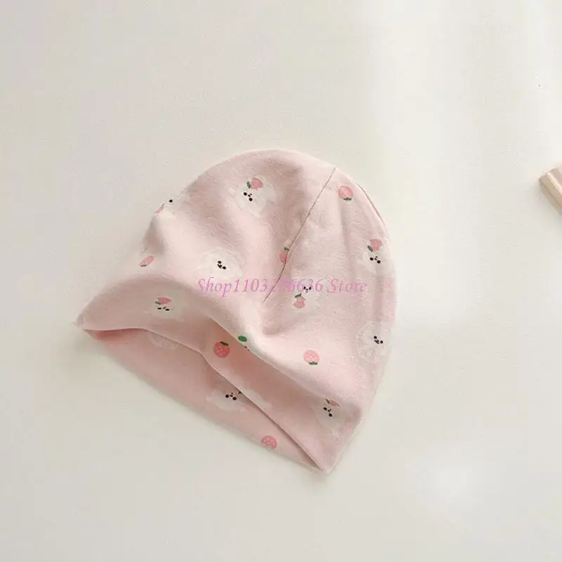 R6FD Autumn Winter Baby Baby Hat impreso Protecciones orejas dibujos animados Beanie Guilicias Bonless Showe Regalo para y - imagen 3