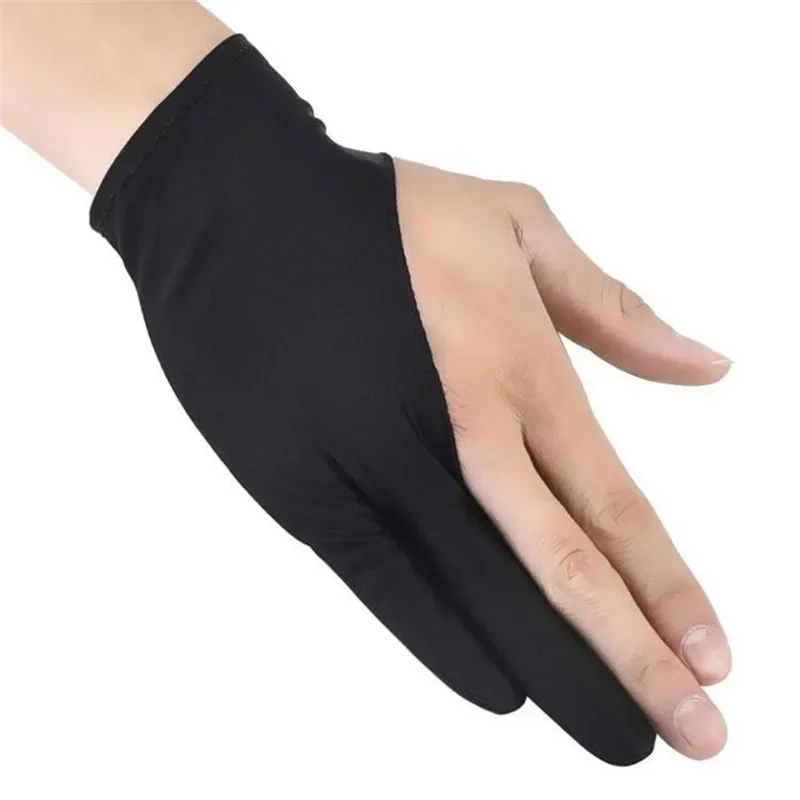 Guante de dibujo de artista para cualquier mesa de dibujo gráfico, 2 dedos antiincrustantes, guantes de dibujo para mano derecha e izquierda, 1 ud. - imagen 2