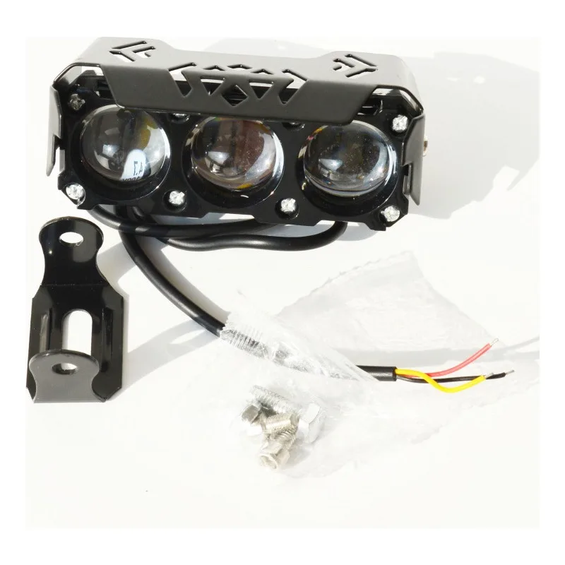 Focos LED para motocicleta, blanco, amarillo, doble Color, haz concentrado superbrillante, faro delantero para bicicleta eléctrica - imagen 4