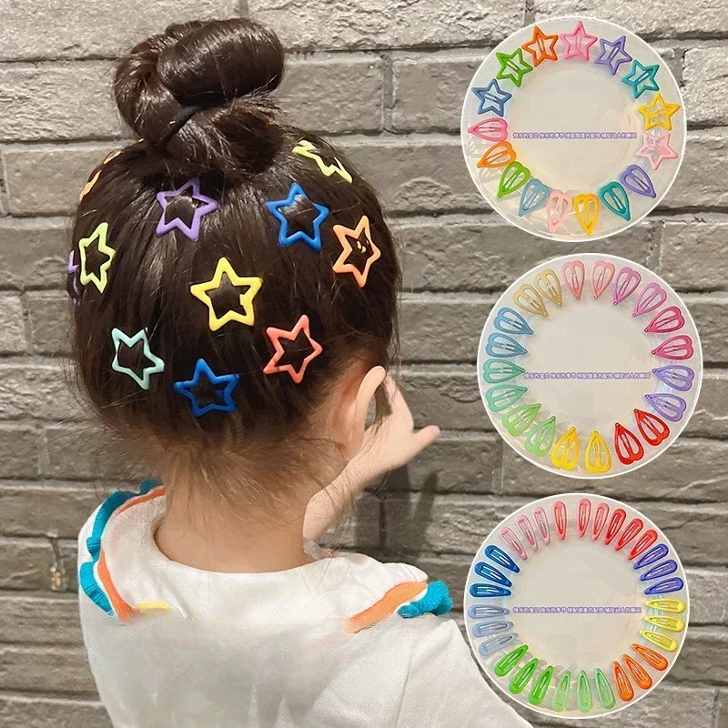 14 unids/set coreano Color caramelo niños pasador de pelo niños pasadores esmerilados sombreros niñas niños accesorios para el cabello caliente - imagen 2