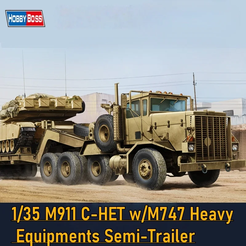 TRUMPETER 1/35 M911 C-HET con modelo de rompecabezas de ensamblaje de semirremolque de equipos pesados M747