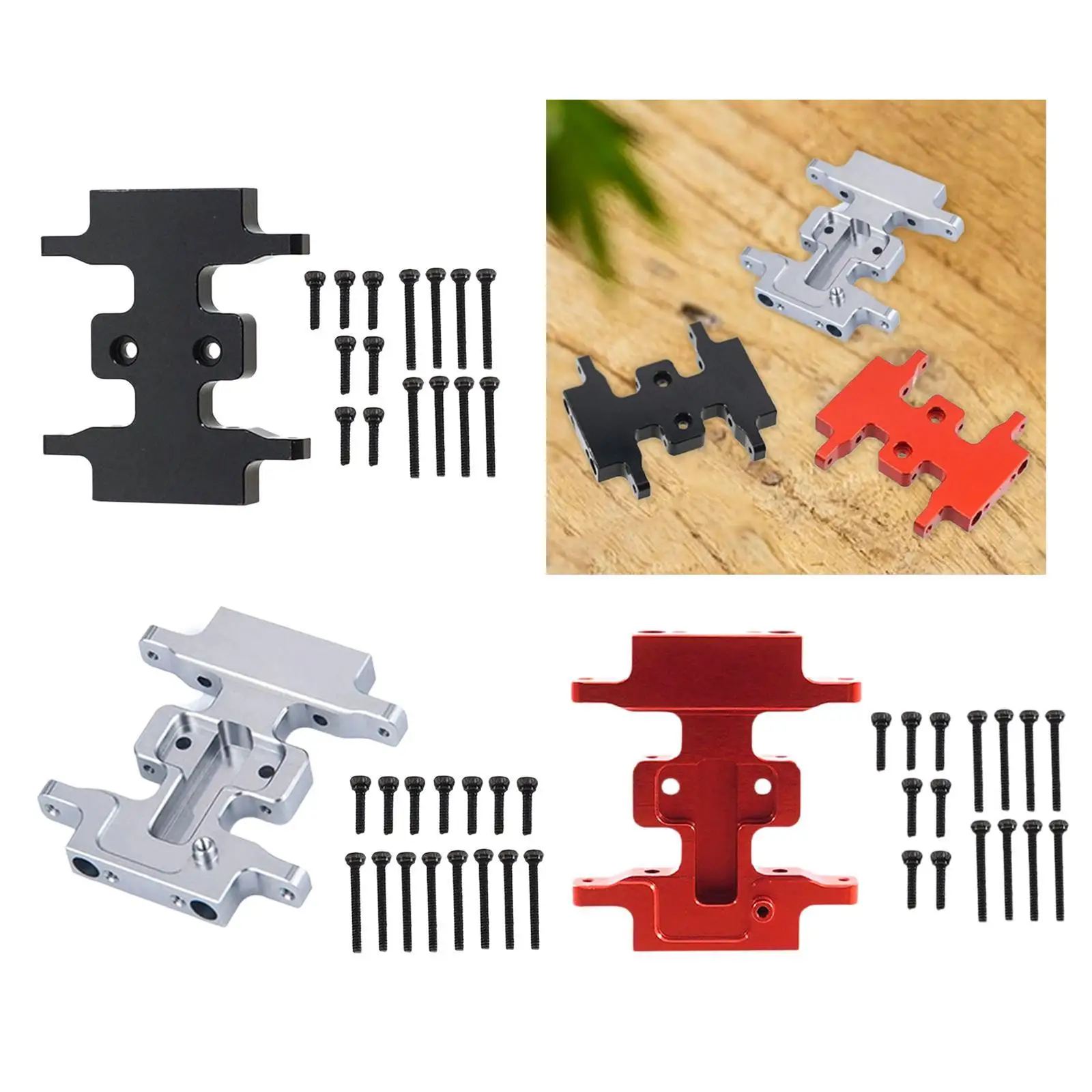 Gearbox Base Skid Plate Transmission Bottom Mount Toy RC Car CNC Center Skid Plate