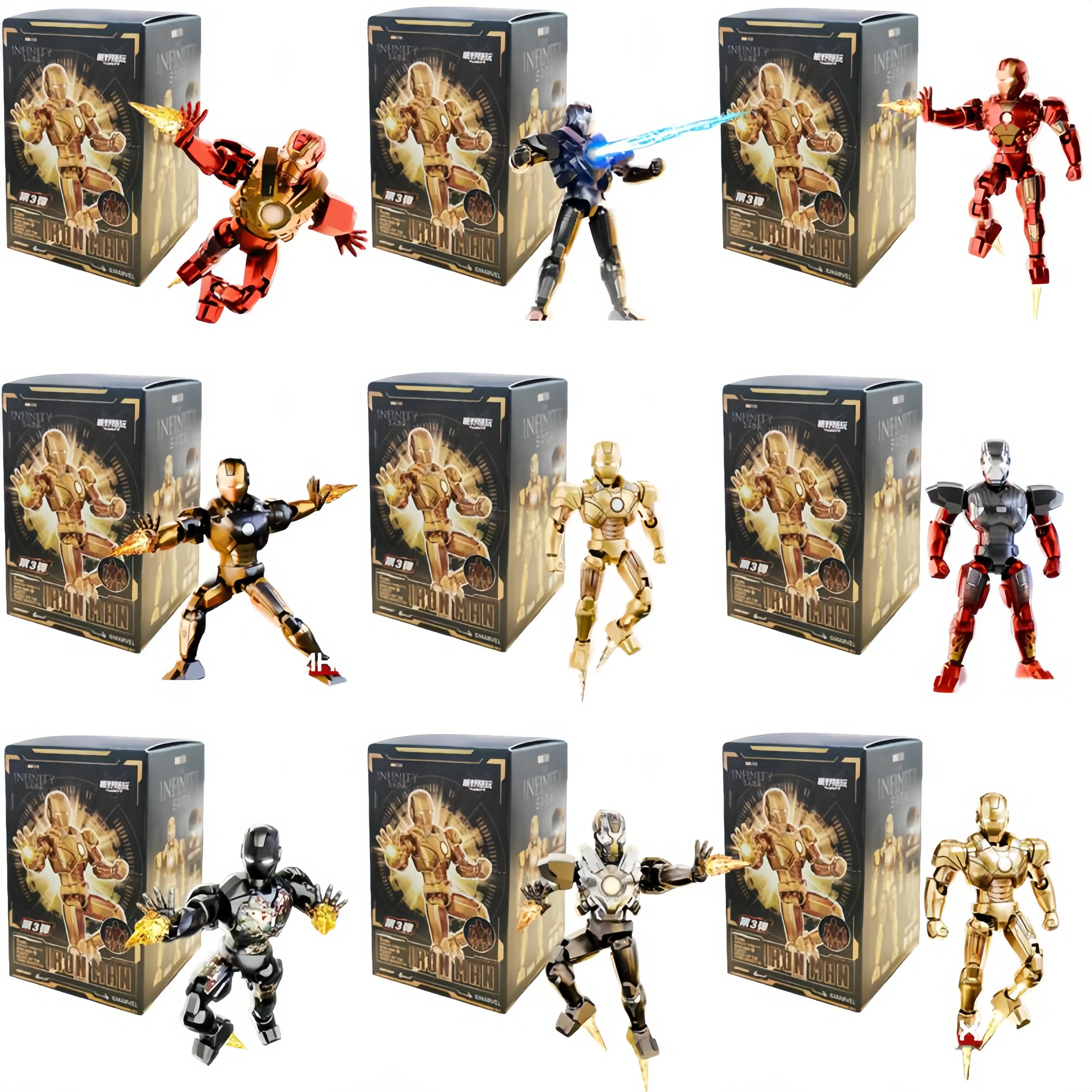 Figuras de acción Iron Man articuladas – Juguete para niños - imagen 3