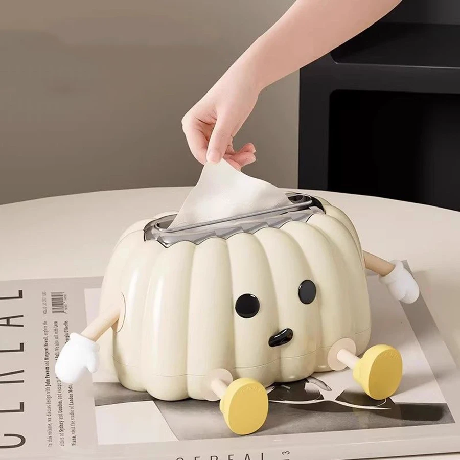 Caja de pañuelos para sala de estar, escritorio de lujo ligero de alta gama, decoración de mesa artística, caja de papel creativa de alta apariencia - imagen 3