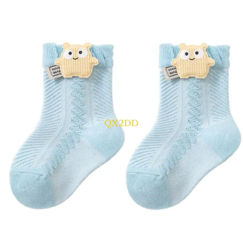 QX2D 0-3 AÑO Cuchillas para niños Calcetines algodón verano Calcetines para bebés algodón - imagen 5