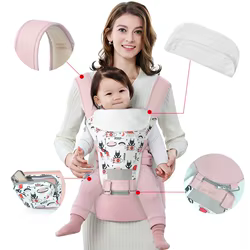 Portabebés, taburete de cintura infantil, multifuncional, plegable, ergonómico, antes y después, bolsa de canguro, mochila de viaje envolvente para bebé