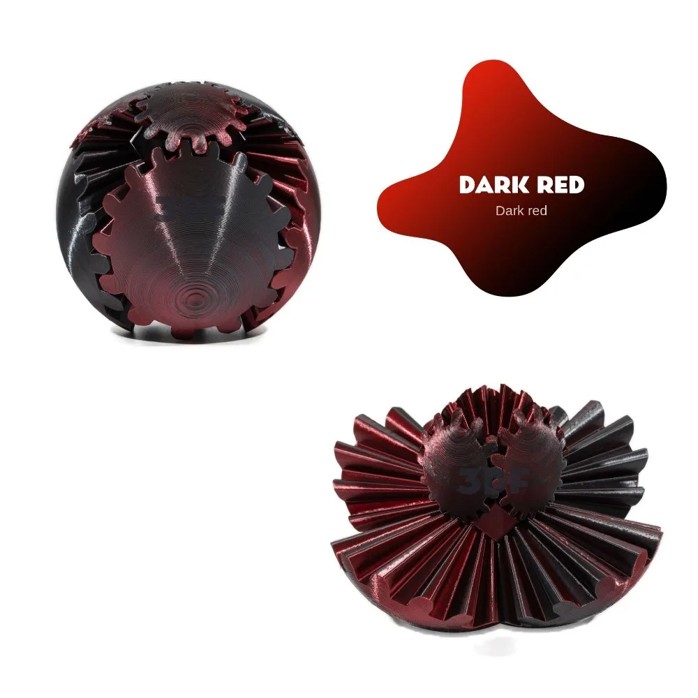 Llamativo bola de engranaje 3D, esfera de engranaje relajante, bola de engranaje impresa en 3D, bola giratoria deformación colorida ligera para niños y adultos