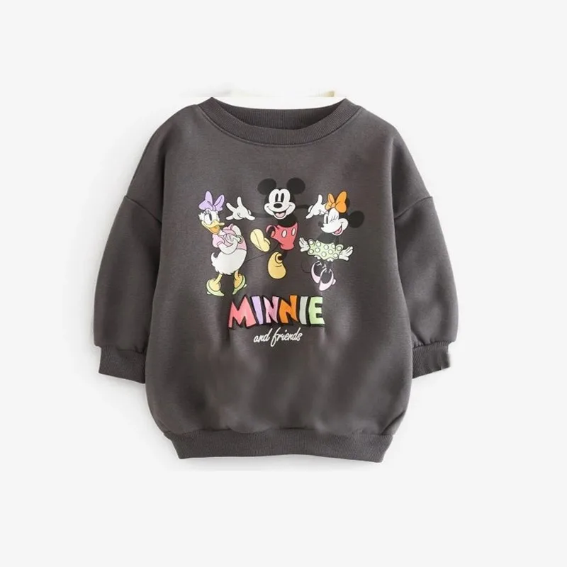 Conjuntos de otoño de Disney, sudaderas con capucha con estampado de Mickey Minnie, mallas estampadas, conjuntos de manga larga a la moda para niños pequeños, sudadera bonita + Pantalones, 2 uds. - imagen 4