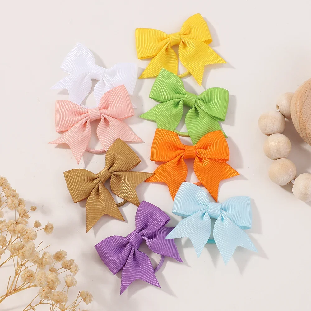 Juego de lazos para el pelo de bebé, pequeñas bandas de goma de 2 pulgadas, cuerdas para el pelo, coleteros para niñas, accesorios para el cabello para niños, 20/40 piezas