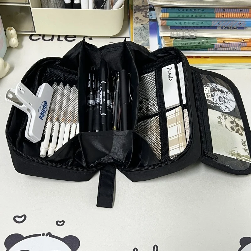 Estuche escolar infantil con 3 compartimentos – Bolsa de útiles - imagen 3