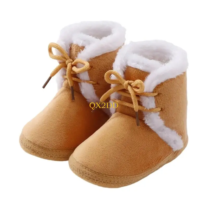 Zx2d Cotton infante para caminar a los recién nacidos reforzados Boties Booties Base Nonslip Base y encantador Bowknot Detalles - imagen 5