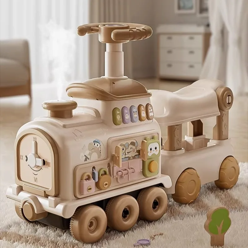 Andador de empuje para bebés con tren de vapor y dirección segura - imagen 5