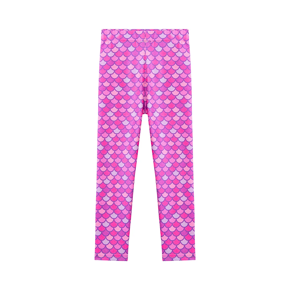 DXTON Mallas ajustadas sirena para niña – Estilo pitillo floral