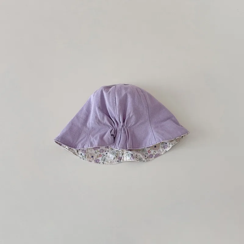 Gorro reversible con protección solar para bebé – Estampado floral - imagen 4