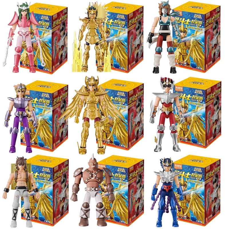 Original Blokees Gold Saint figura de acción campeón Saori Kido Seiya Mu Aiolia figura de ensamblaje juguetes para niños regalo de cumpleaños - imagen 5