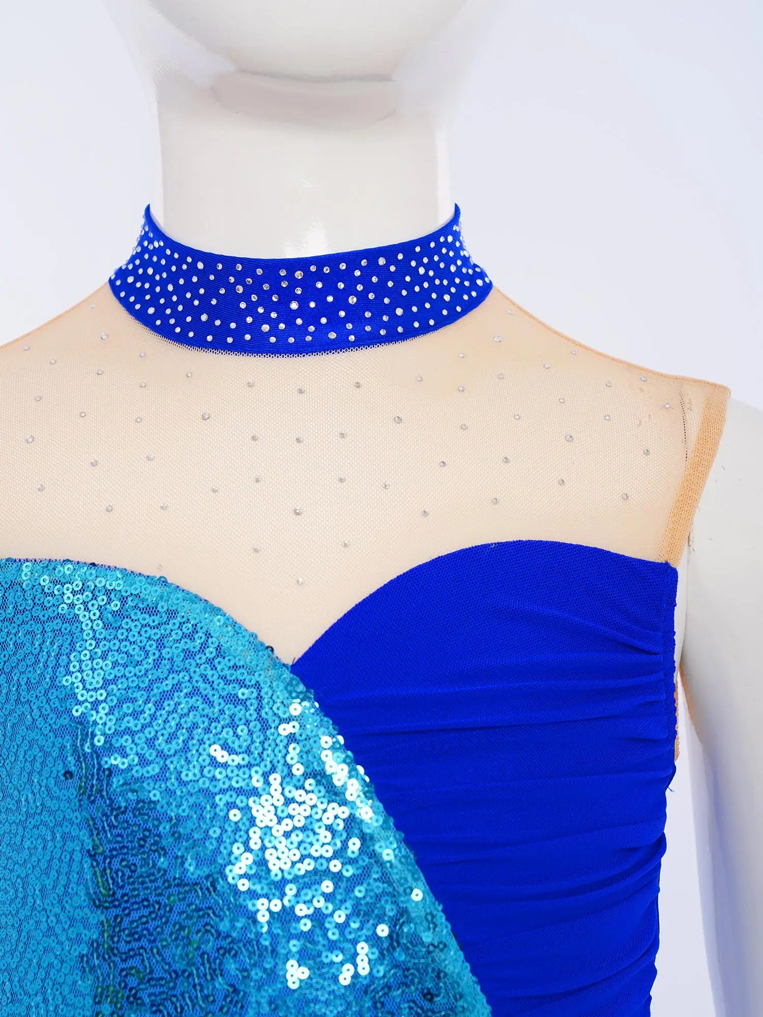 Vestido de baile sin mangas con malla lateral moderno para niñas - imagen 5