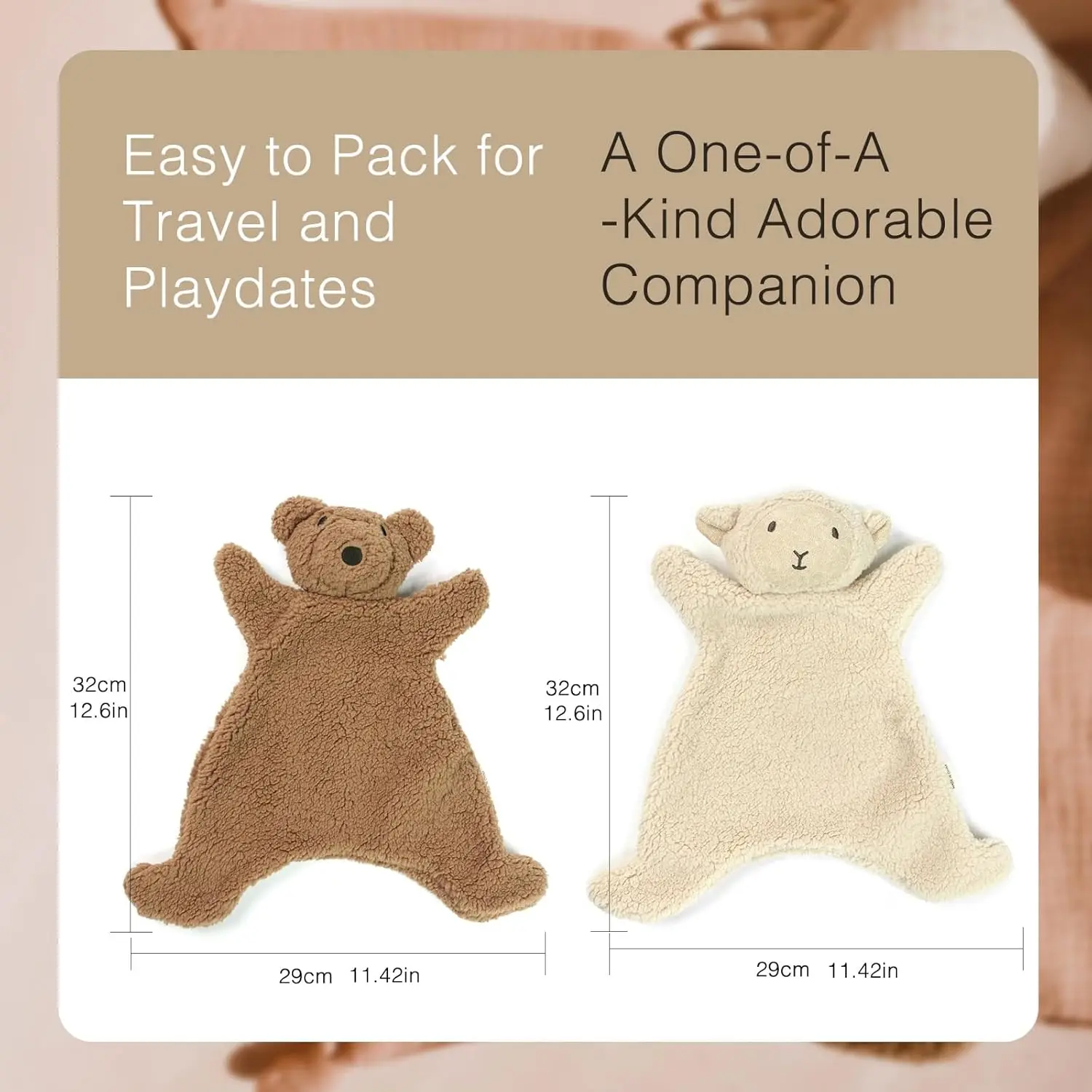 Toalla cómoda para bebé, edredón de algodón, manta suave para recién nacido, muñecas para dormir, juguete para dormir a la moda, Baberos de toalla calmantes, 1 Uds. - imagen 5